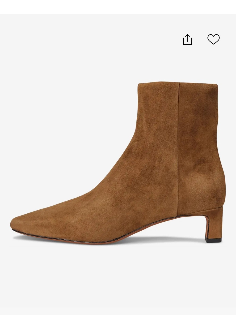 Vince Harlen. Tan Suede Pointed-Toe Ankle Booties